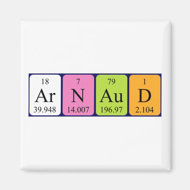 Arnaud periodic table name magnet (Front)