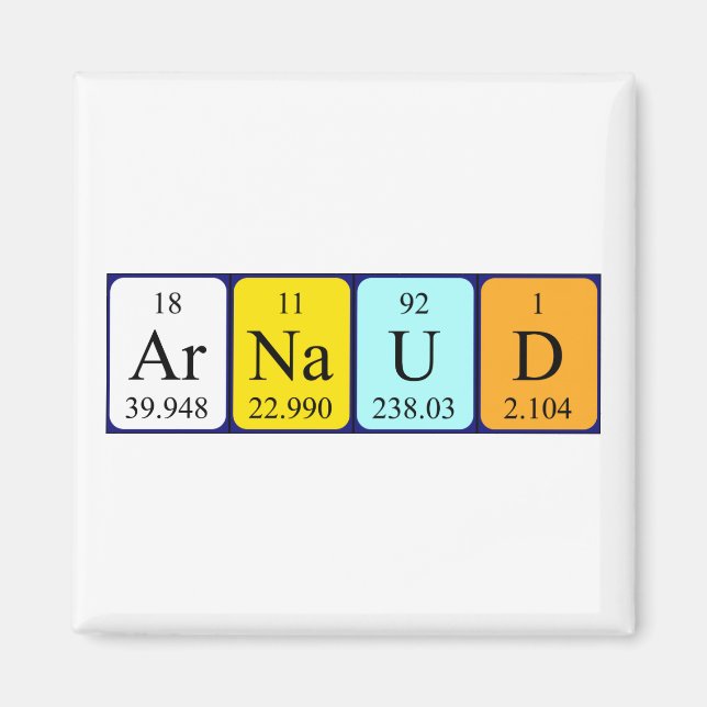 Arnaud periodic table name magnet (Front)