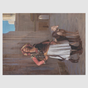Arnaut of Cairo, 1871 by Jean-Leon Gerome Tissue Paper