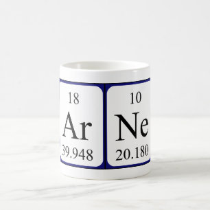 Arne periodic table name mug