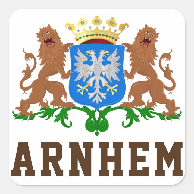 Arnhem coat of arms, Netherlands Square Sticker (Front)