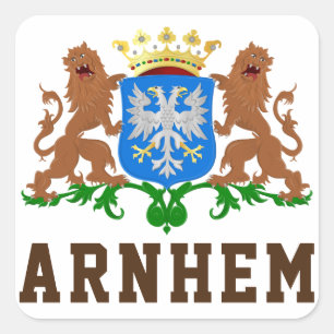Arnhem coat of arms, Netherlands Square Sticker