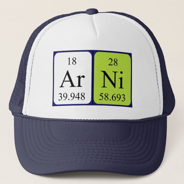 Arni periodic table name hat (Front)