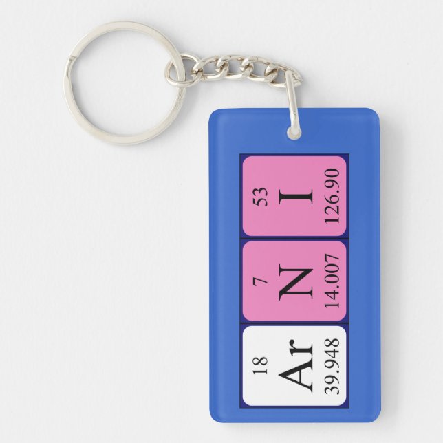 Arni periodic table name keyring (Front)