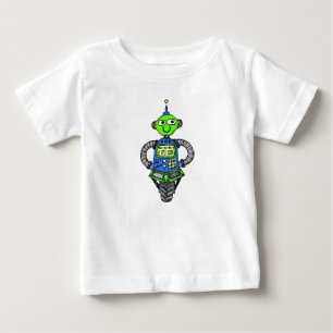 Arnie robot, blue and green baby T-Shirt