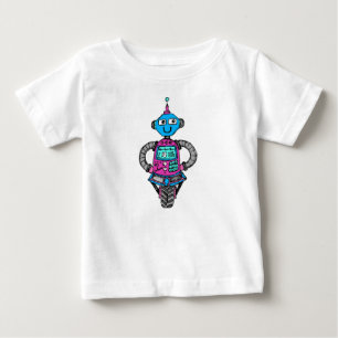 Arnie Robot: Pink and blue Baby T-Shirt