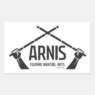 Arnis astig rectangular sticker