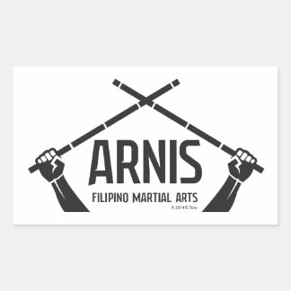 Arnis astig rectangular sticker