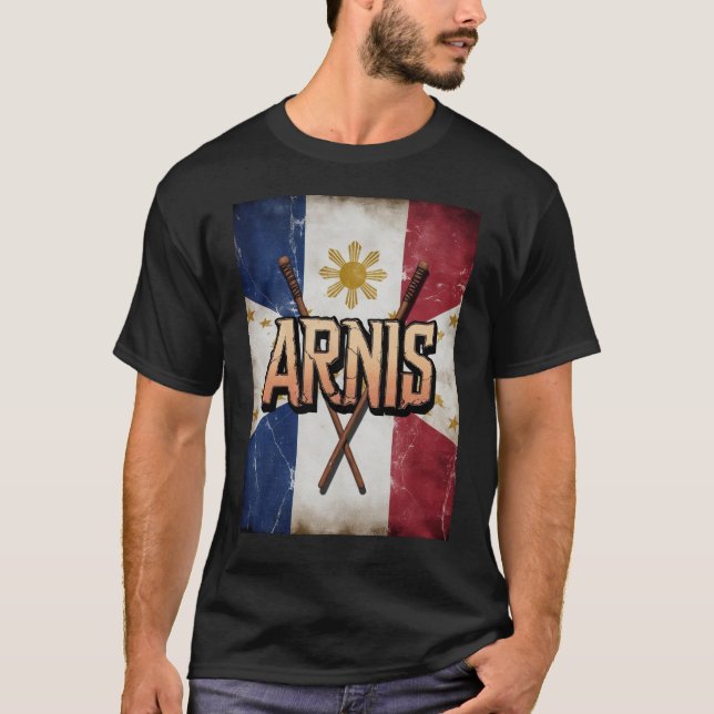 Arnis Filipino Martial Arts Vintage Tee Escrima (Front)