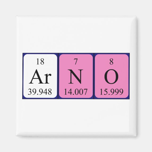 Arno periodic table name magnet (Front)