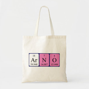 Arno periodic table name tote bag
