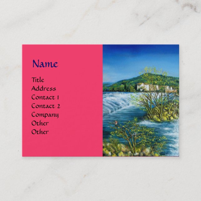 ARNO RIVER AT ROVEZZANO Florence Italy Business Card (Front)
