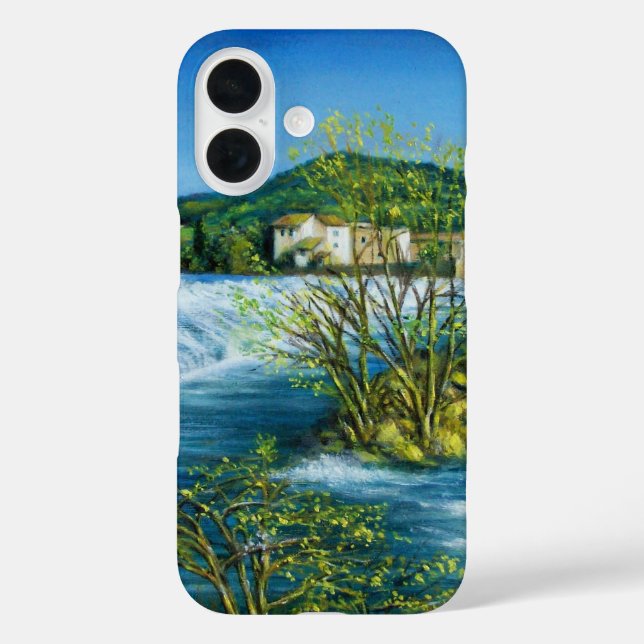 ARNO RIVER AT ROVEZZANO Florence Tuscany Landscape Case-Mate iPhone Case (Back)