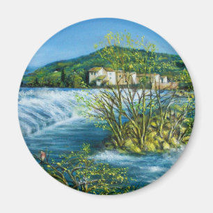 ARNO RIVER AT ROVEZZANO Florence Tuscany Landscape Magnet