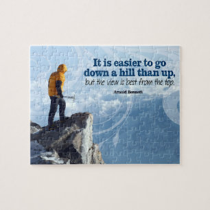 Arnold Bennett Inspirational Quote "Top view" Jigsaw Puzzle