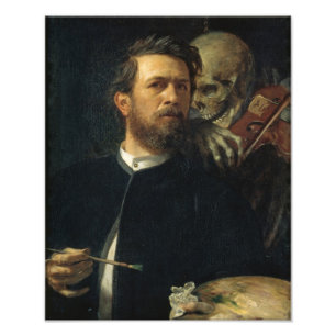 Arnold Böcklin - Self-Portrait with Death Photo Print