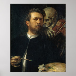 Arnold Böcklin - Self-Portrait with Death Poster