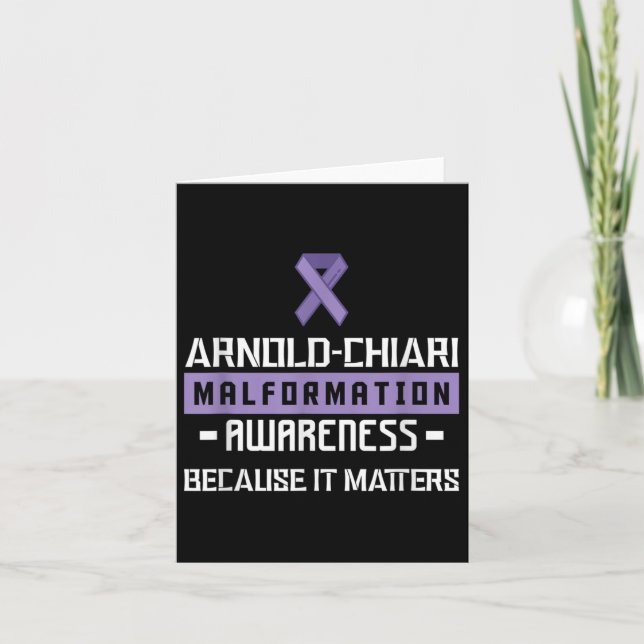 Arnold Chiari Malformation Warrior S Awareness  Card (Front)