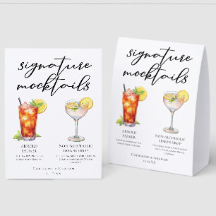 Arnold Palmer Lemon Drop Tropical Wedding Menu