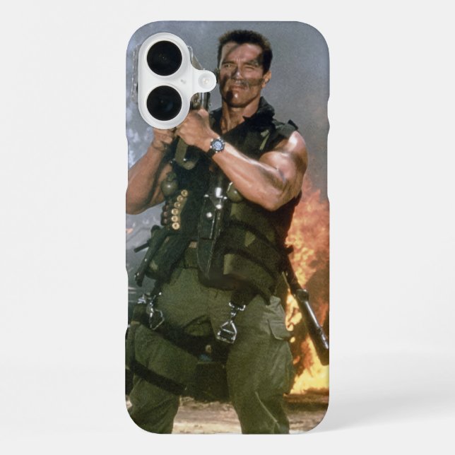 Arnold Schwarzeneger Rocket Shoot iPhone Case (Back)