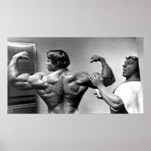Arnold Schwarzenegger black and white Vintage 4k Poster