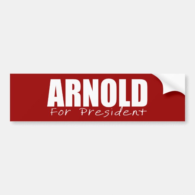 ARNOLD SCHWARZENEGGER Election Gear Bumper Sticker (Front)