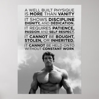 Arnold Schwarzenegger Motivational Quote Poster