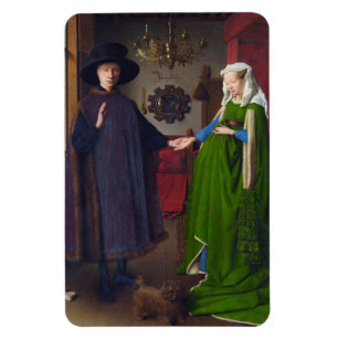 Arnolfini Portrait Painting By Jan Van Eyck Magnet