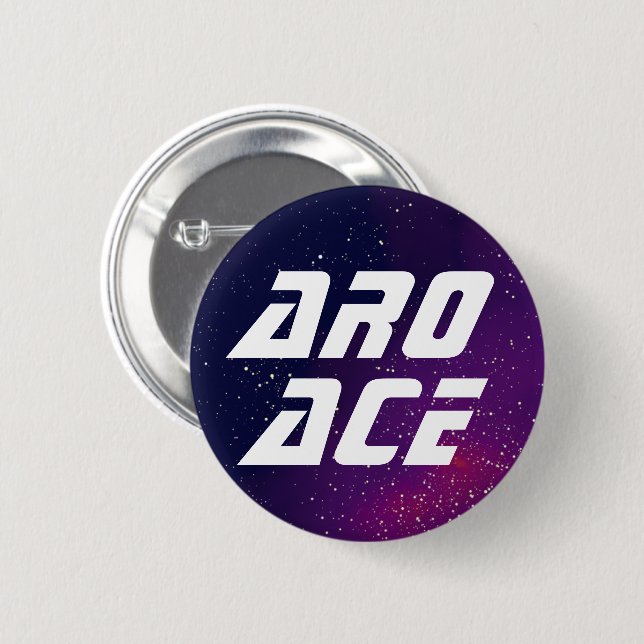 Aro Ace Customisable Galaxy Identity 6 Cm Round Badge (Front & Back)