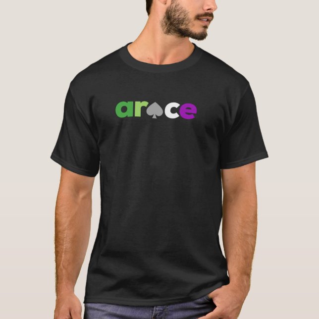 Aro Ace Pride Spade LGBT Aroace LGBTQ Aromantic As T-Shirt (Front)