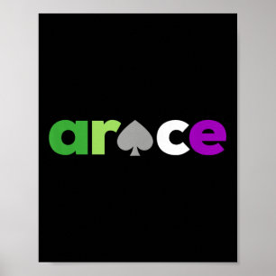 Aro Ace Pride Spade, Lgbt Aroace, Lgbtq Aromantic  Poster