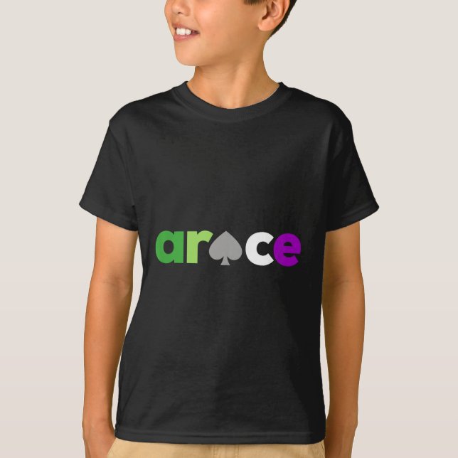 Aro Ace Pride Spade, Lgbt Aroace, Lgbtq Aromantic  T-Shirt (Front)