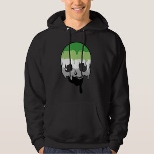Aro Pride Dripping Skull Hoodie