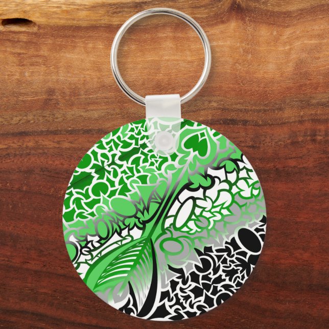 Aro Pride Squiggles Key Ring (Front)