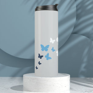AroAce Agender Pride Butterfly Trail Thermal Tumbler