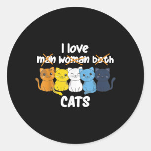 Aroace Flag Pride Lgbtq Cats Cute Aroace Cat Classic Round Sticker