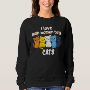 Aroace Flag Pride LGBTQ Cats cute Aroace Cat Sweatshirt