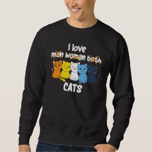 Aroace Flag Pride LGBTQ Cats cute Aroace Cat Sweatshirt