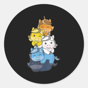 Aroace Flag Pride Month Lgbtq Aroace Unicorn _1 Classic Round Sticker