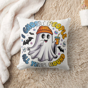 AroAce Funny Halloween – I Ghost People Cushion
