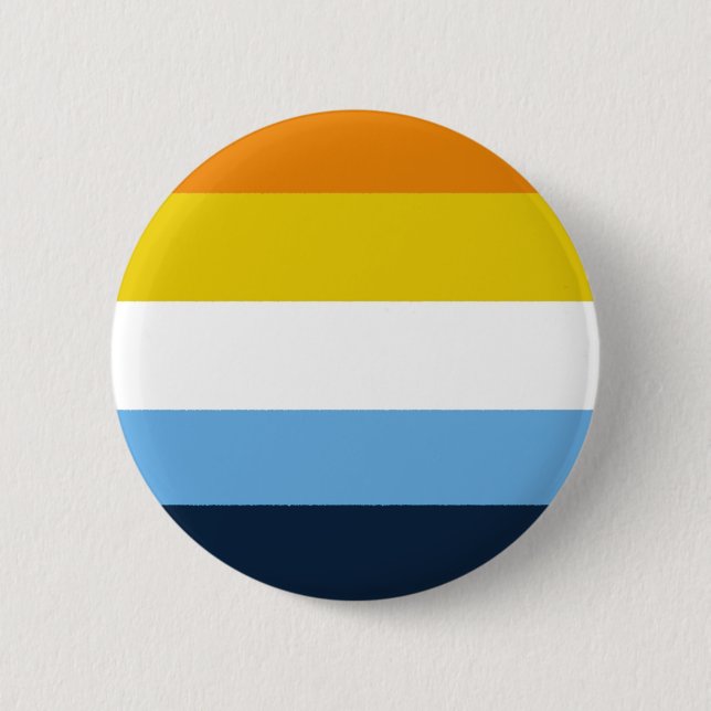 Aroace pride 6 cm round badge (Front)