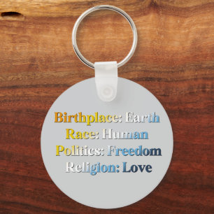 AroAce Pride - Birthplace: Earth. Race: Human Key Ring