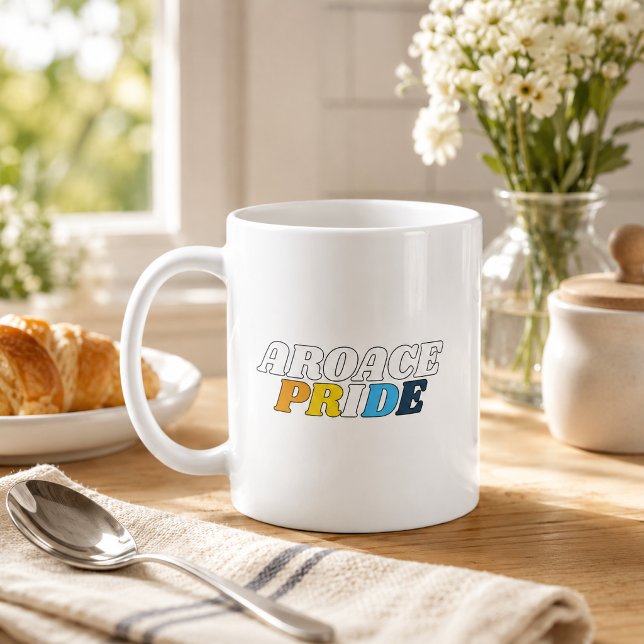 AroAce Pride Flag Colours Coffee Mug (Creator Uploaded)