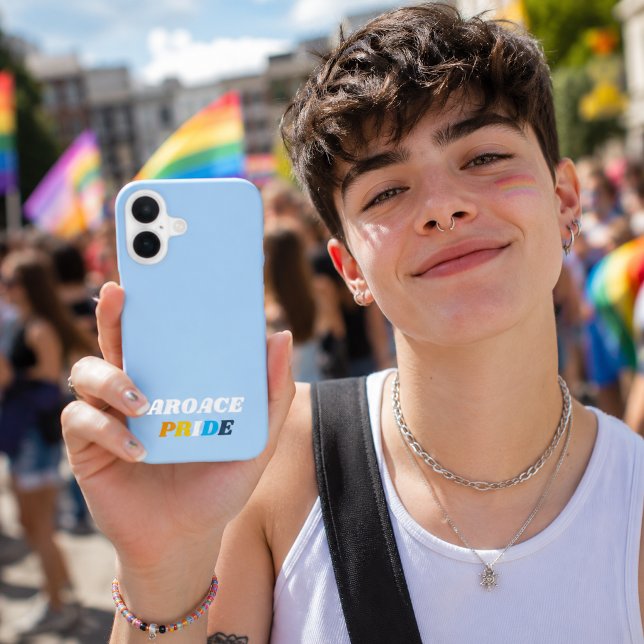 AroAce Pride Flag Colours iPhone 16 Case (Creator Uploaded)