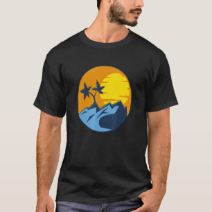 Aroace Pride Tropical Beach Aro Ace LGBT Aromantic T-Shirt