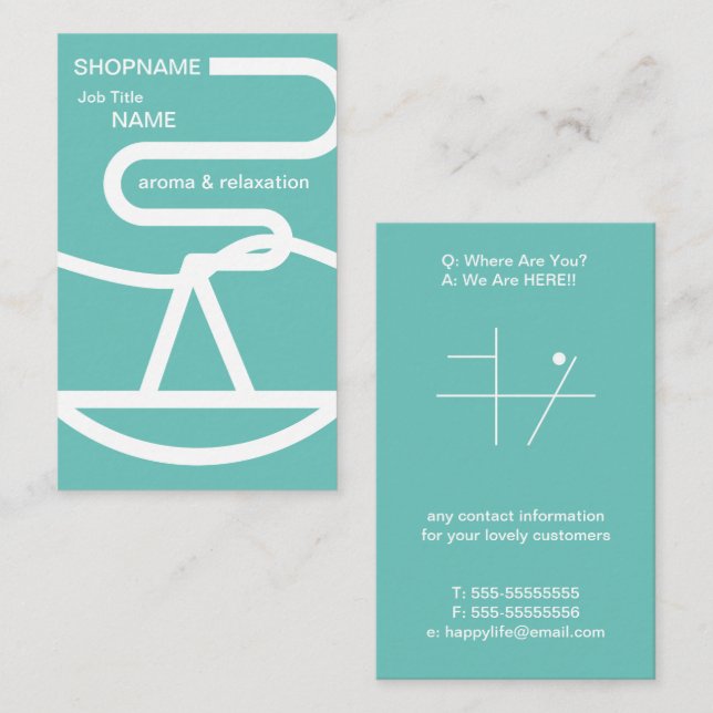 Aroma/Massage/Therapy/Chiropractic Business Card (Front/Back)