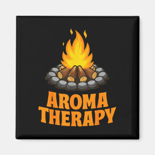 Aroma therapy funny camping campfire humour quote magnet