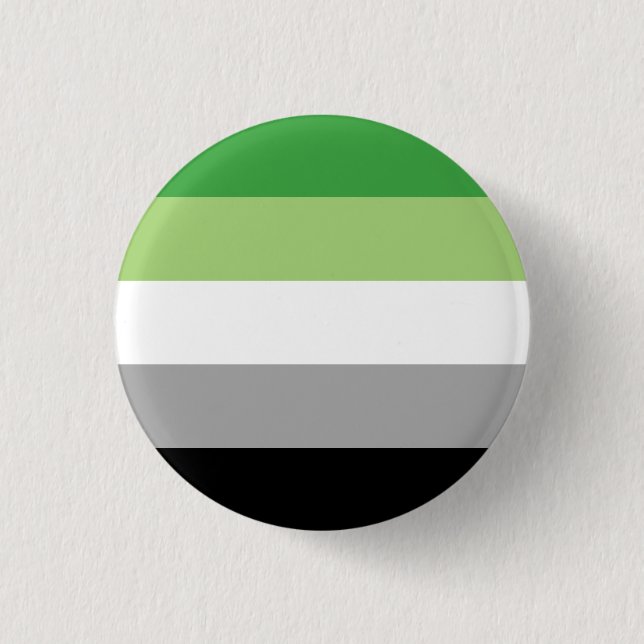 Aromantic/Aro Pride Flag 3 Cm Round Badge (Front)