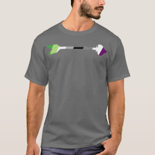 Aromantic Asexual Arrow Aro and Ace Flags T-Shirt