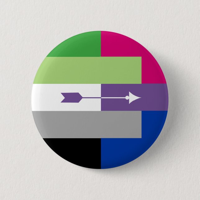 Aromantic Bisexual Pin (Front)